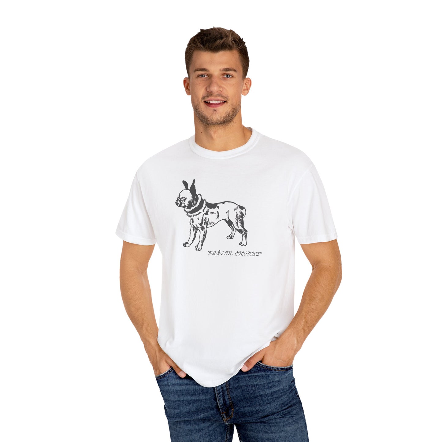 Vintage French Bulldog Illustration Graphic T-Shirt