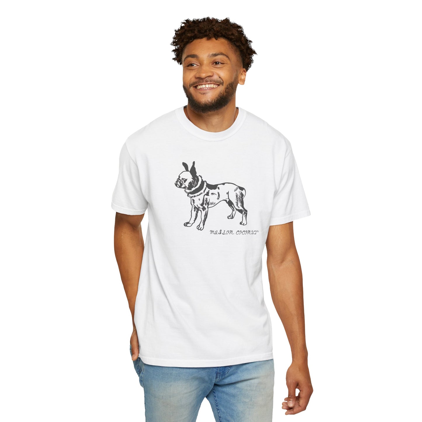 Vintage French Bulldog Illustration Graphic T-Shirt