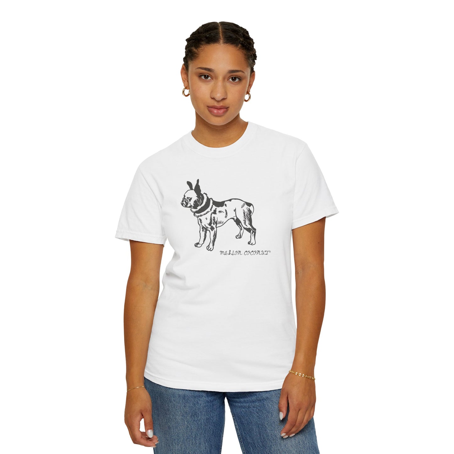 Vintage French Bulldog Illustration Graphic T-Shirt
